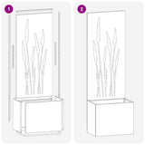 Garden Privacy Screen Sliver 50 x 150 cm Stainless steel 876466