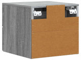 Wall-Mounted Bedside Cabinet 2 pcs Grey Sonoma Engineered Wood 898138