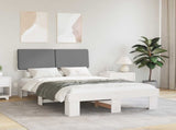 Bed Frame with Upholstered Headboard Light Grey 120 x 200 cm 877493