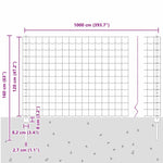 Fence with Posts Green 1.2 x 10 m Steel 3336000