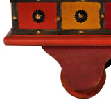 Storage Box Red 110x40x40 cm Solid Acacia Wood 247669
