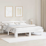 Bed Frame with Headboard White 180 x 200 cm Solid Pine Wood 872432