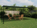 Gazebo 4 x 3.98 x 2.67 m Green Polyester and Steel 42030533