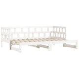 Daybed with Trundle without Mattress White 80x200 cm Solid Wood 836208