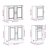 7 Piece Kitchen Cabinet Set Porto Smoked Oak Engineered Wood 3314786