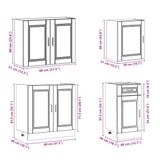 ZNTS 7 Piece Kitchen Cabinet Set Kalmar White Engineered Wood 3314781