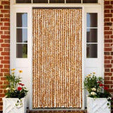 Fly Curtain Ochre and White 100x230 cm Chenille 377402
