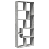 Room Divider Bookcase Concrete Grey 67x25x161.5 cm Engineered Wood 858078