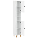Bathroom Cabinet with Open Shelf ALKMAAR High Gloss White 896159