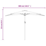 44592 Balcony Parasol with Aluminium Pole Green 300x155 cm Half