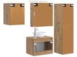 Bathroom Cabinet Set 5 pcs Artisan Oak 50 x 14.5 x 70 cm 3407302
