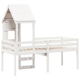 High Sleeper Bed without Mattress White 80x200 cm Solid Wood Pine 3282011