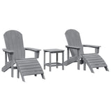 Garden Chair 3 pcs Light Grey Polyethylene 3335849
