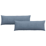 Sofa Pillows 2 pcs Blue 120 x 40 cm Corduroy Fabric 42013820