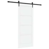 Sliding Door ORKDAL White and Black 83 x 202 cm Solid Pine Wood 3445560
