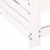 Garden Sofa White Solid pine wood Compact Modular Garden Sofa 844879