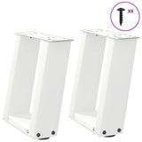 Coffee Table Legs U-Shaped 2 pcs White 30x cm Steel 4012737