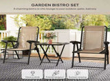 Three-Piece Garden Table and Chair Set - Khaki T3398P323813