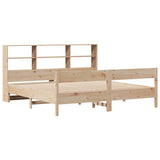 Bookcase Bed without Mattress 180x200 cm Super King Solid Wood Pine 3322978