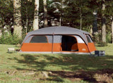 Family Tent Cabin 8-Person Grey and Orange Waterproof 94535