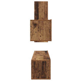 TV Cabinet Set with Drawer 4 pcs Old Wood Engineered Wood 3393261