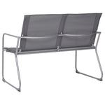 4 Piece Garden Lounge Set Fabric & Steel Grey 44351