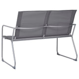4 Piece Garden Lounge Set Fabric & Steel Grey 44351