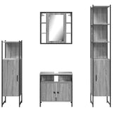 4 Piece Bathroom Cabinet Set Grey Sonoma Engineered Wood 3214768