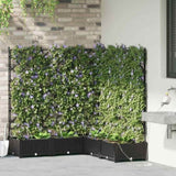 Garden Planter 5 pcs Black 120 x 120 x 126 cm Plastic 42002855