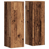 Plant Stands 2 pcs Old Wood 33x33x100 cm Engineered Wood 3307889