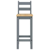 Bar Chairs 2 pcs Grey Solid Wood Pine 4005694