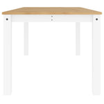 ZNTS Dining Table Panama White 180x90x75 cm Solid Wood Pine 4005710