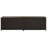 Garden Storage Box Poly Rattan 200x50x60 cm Brown 46475