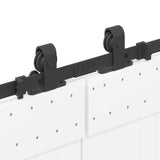 Sliding Door Hardware Kit 427 cm Steel Black 3295788