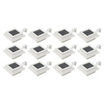Outdoor Solar Lamps 12 pcs LED Square 12 cm White 277137