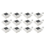 Outdoor Solar Lamps 12 pcs LED Square 12 cm White 277137