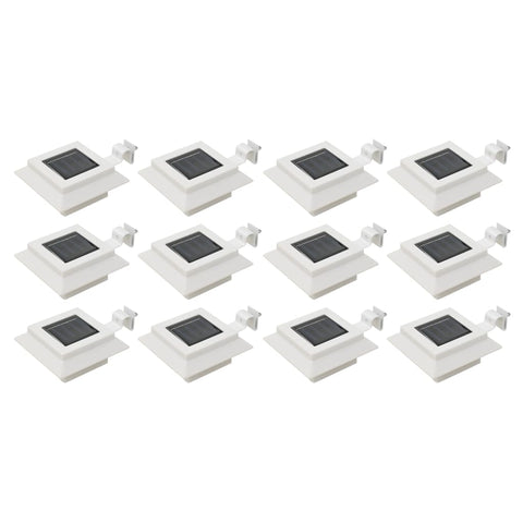 Outdoor Solar Lamps 12 pcs LED Square 12 cm White 277137