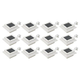 Outdoor Solar Lamps 12 pcs LED Square 12 cm White 277137