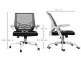 Mesh Office Chair, Computer Desk Chair with Flip-up Armrests, Lumbar Back Support and Swivel Wheels, T3398P330551