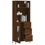 Highboard Brown Oak 69.5x34x180 cm Engineered Wood 3189524