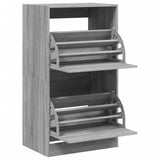 Shoe Cabinet with 2 Flip-Drawers Grey Sonoma 60x42x108 cm 3214390