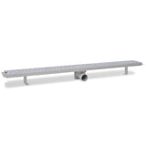 Linear Shower Drain 2 pcs Bubble 1030x140 mm Stainless Steel 275970