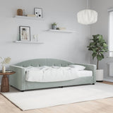 Daybed with Mattress Light Grey 90x190 cm Velvet 3197389
