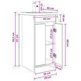 Bathroom Vanity with Sink Artisan Oak 42 x 40 x 84.5 cm 890775