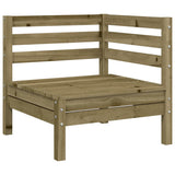 Garden Sofa Set of 2 Natural Wood Treated pinewood Medium 837990