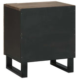 Bedside Cabinet Walnut 40 x 33 x 46 cm Solid Acacia wood 4018004