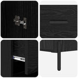 Highboard Black Oak 34.5 x 34 x 180 cm Engineered Wood 3416210