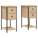 ZNTS Bedside Cabinets 2 pcs Sonoma Oak 32x42x70 cm Engineered Wood 826096