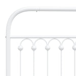 ZNTS Metal Headboard White 120 cm 376680