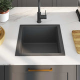 Handmade Kitchen Sink Black Stainless Steel 145083